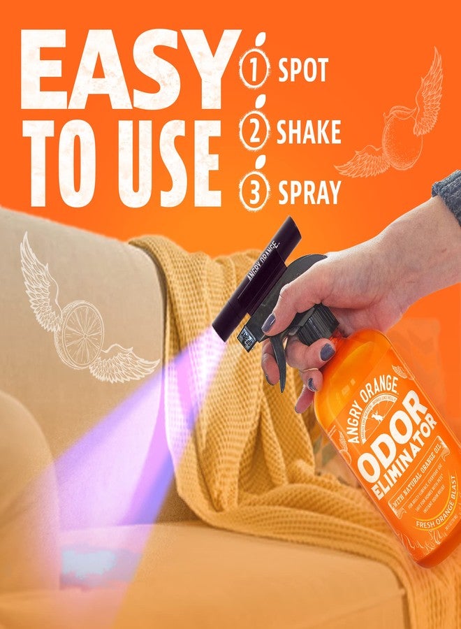 Angry Orange UV Flashlight - Portable LED Black Light for Pet Urine Detection, Dog/Cat Urine Detector for Dry Stains and Bed Bug, Matching with Pet Odor Eliminator - Image 5